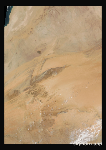 The Earth on 25 April 2005 · Eye of the Sahara, Mauritania