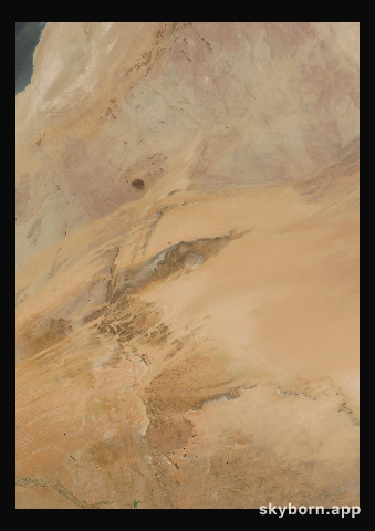 The Earth on 3 May 2005 · Eye of the Sahara, Mauritania