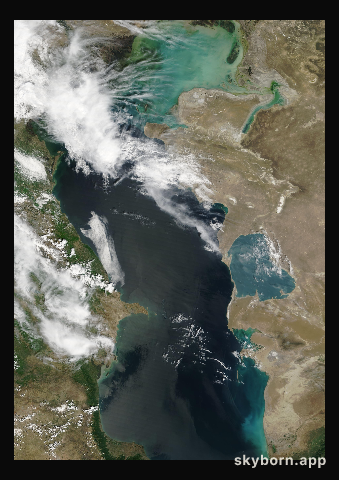 The Earth on 9 May 2005 · Caspian Sea