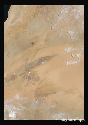 The Earth on 23 May 2005 · Eye of the Sahara, Mauritania