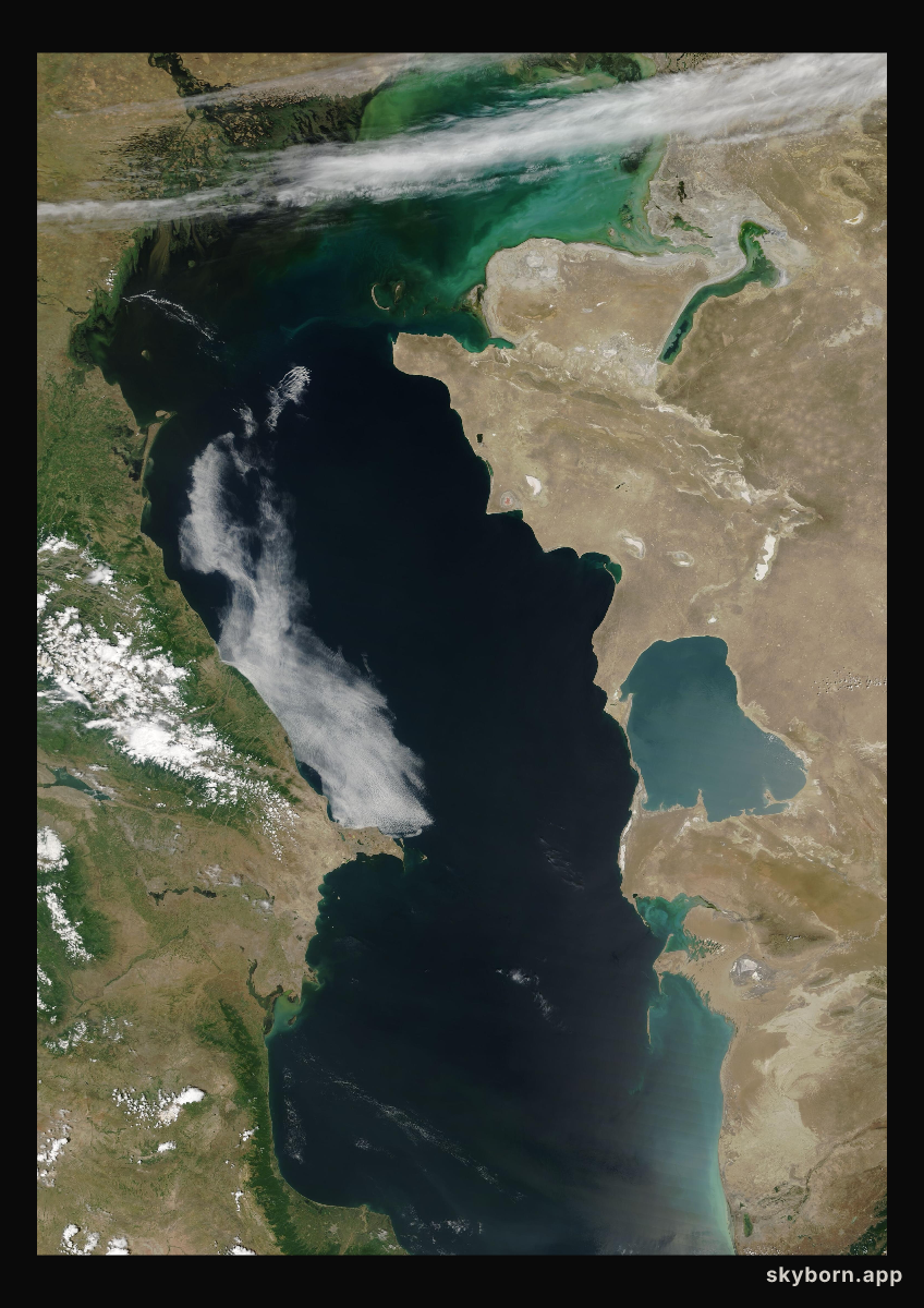 The Earth on 29 May 2005 · Caspian Sea
