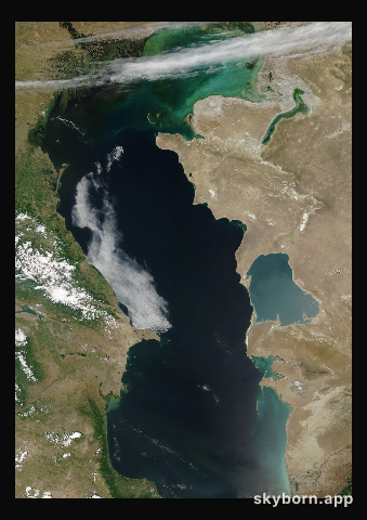 The Earth on 29 May 2005 · Caspian Sea