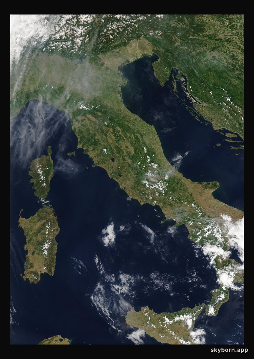 The Earth on 30 May 2005 · Italy and the Adriatic