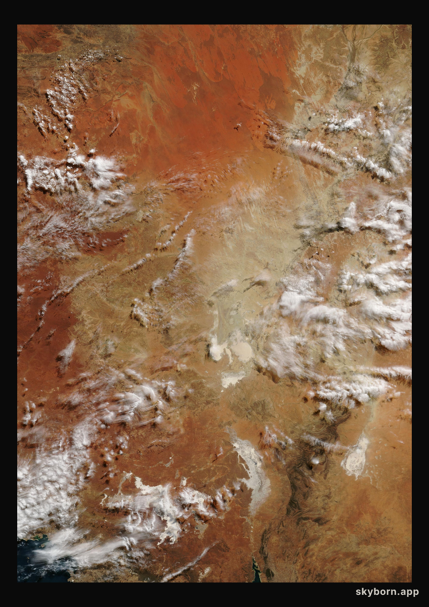 The Earth on 5 June 2005 · Lake Eyre, Australia