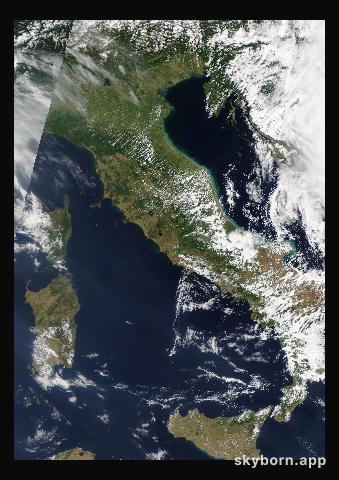 The Earth on 8 June 2005 · Italy and the Adriatic