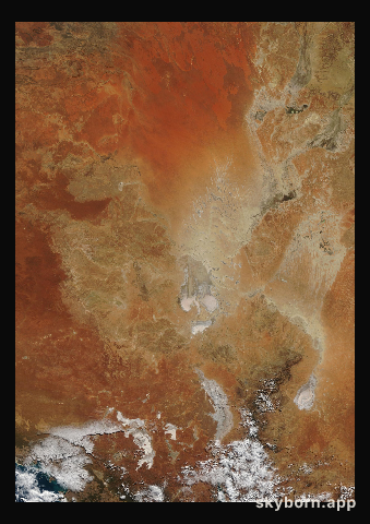 The Earth on 16 June 2005 · Lake Eyre, Australia