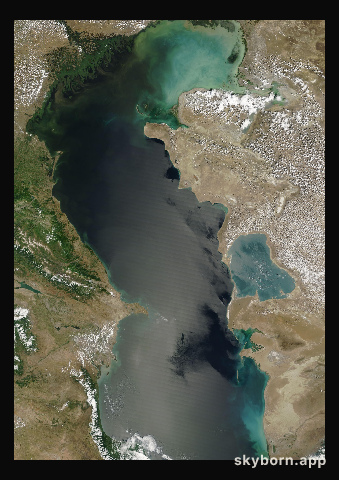 The Earth on 19 June 2005 · Caspian Sea