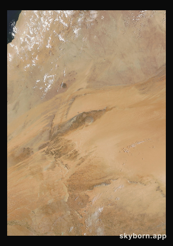 The Earth on 22 June 2005 · Eye of the Sahara, Mauritania