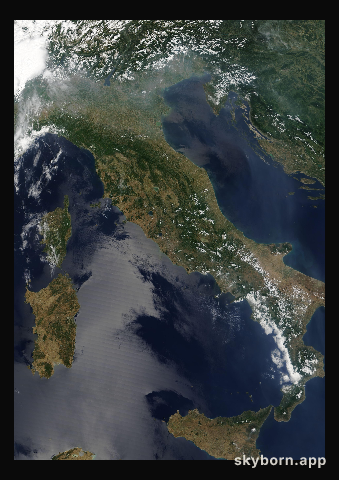 The Earth on 25 June 2005 · Italy and the Adriatic