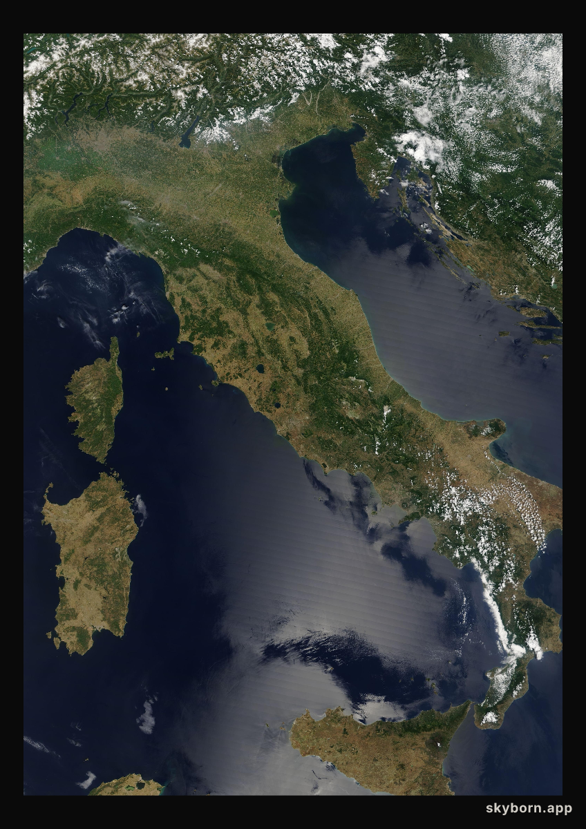 The Earth on 27 June 2005 · Italy and the Adriatic