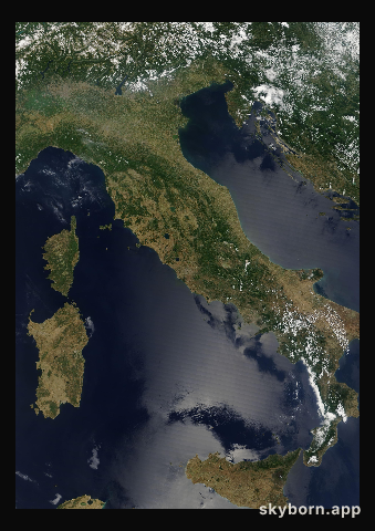The Earth on 27 June 2005 · Italy and the Adriatic