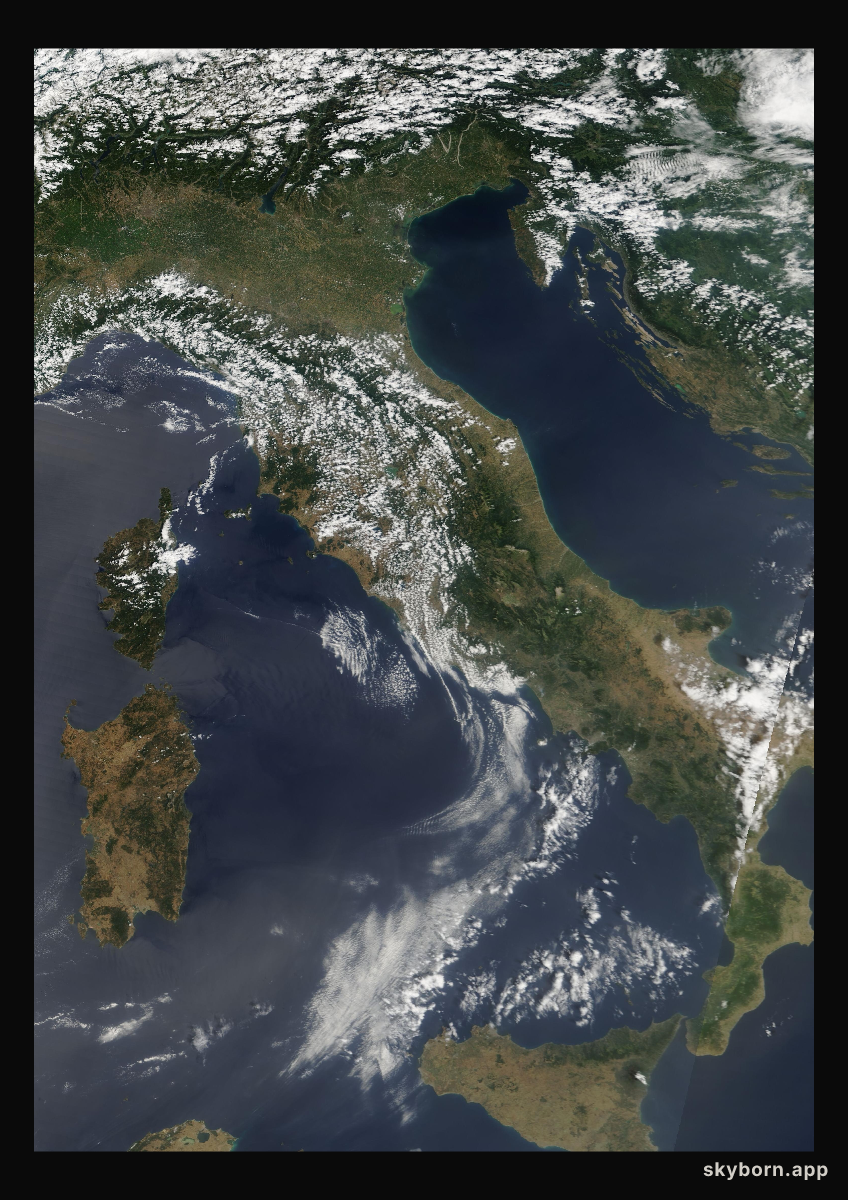 The Earth on 30 June 2005 · Italy and the Adriatic