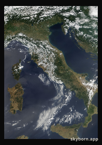 The Earth on 30 June 2005 · Italy and the Adriatic