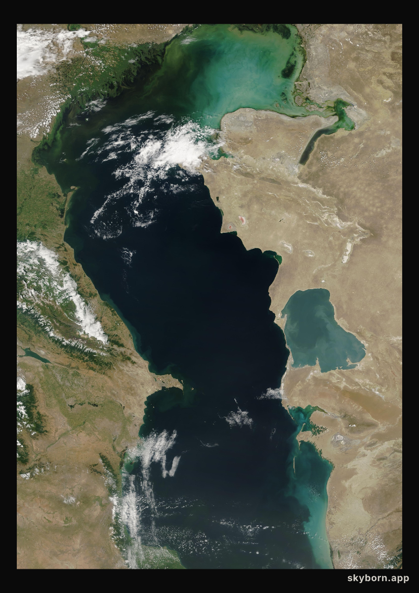 The Earth on 9 July 2005 · Caspian Sea