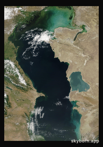 The Earth on 9 July 2005 · Caspian Sea
