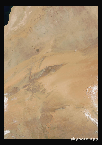 The Earth on 10 July 2005 · Eye of the Sahara, Mauritania