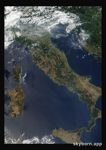 The Earth on 25 July 2005 · Italy and the Adriatic