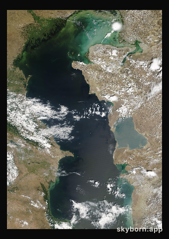 The Earth on 30 July 2005 · Caspian Sea