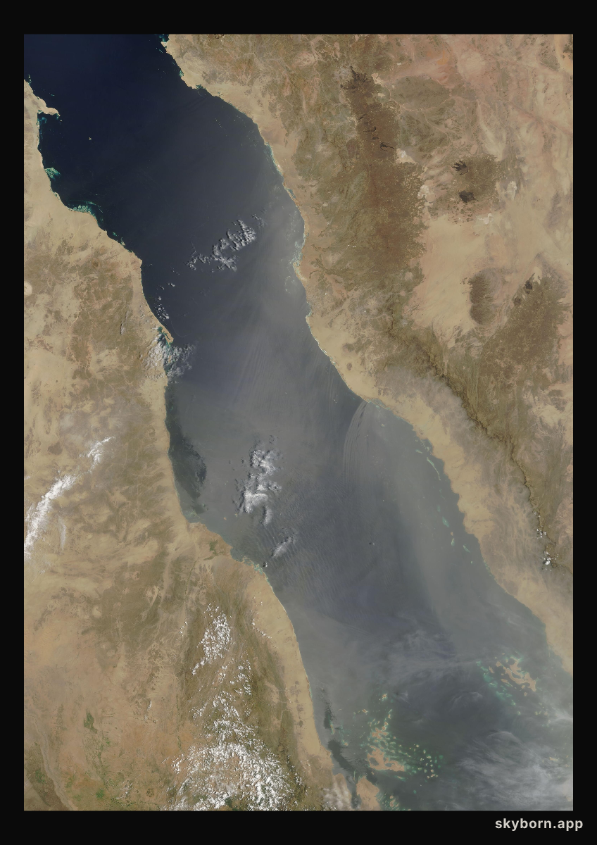 The Earth on 2 August 2005 · Red Sea