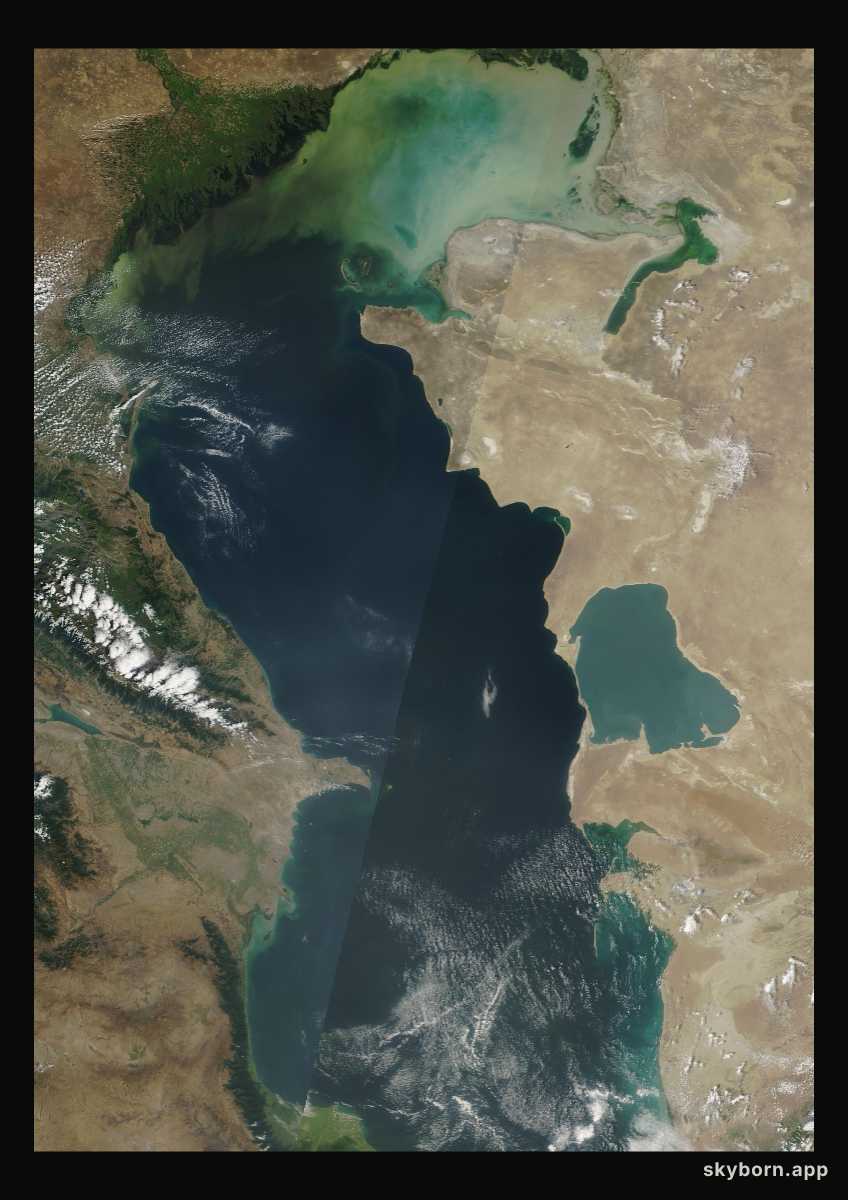 The Earth on 7 August 2005 · Caspian Sea