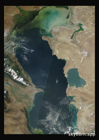 The Earth on 7 August 2005 · Caspian Sea