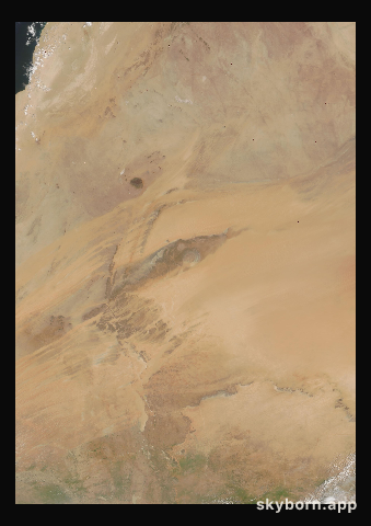 The Earth on 9 August 2005 · Eye of the Sahara, Mauritania