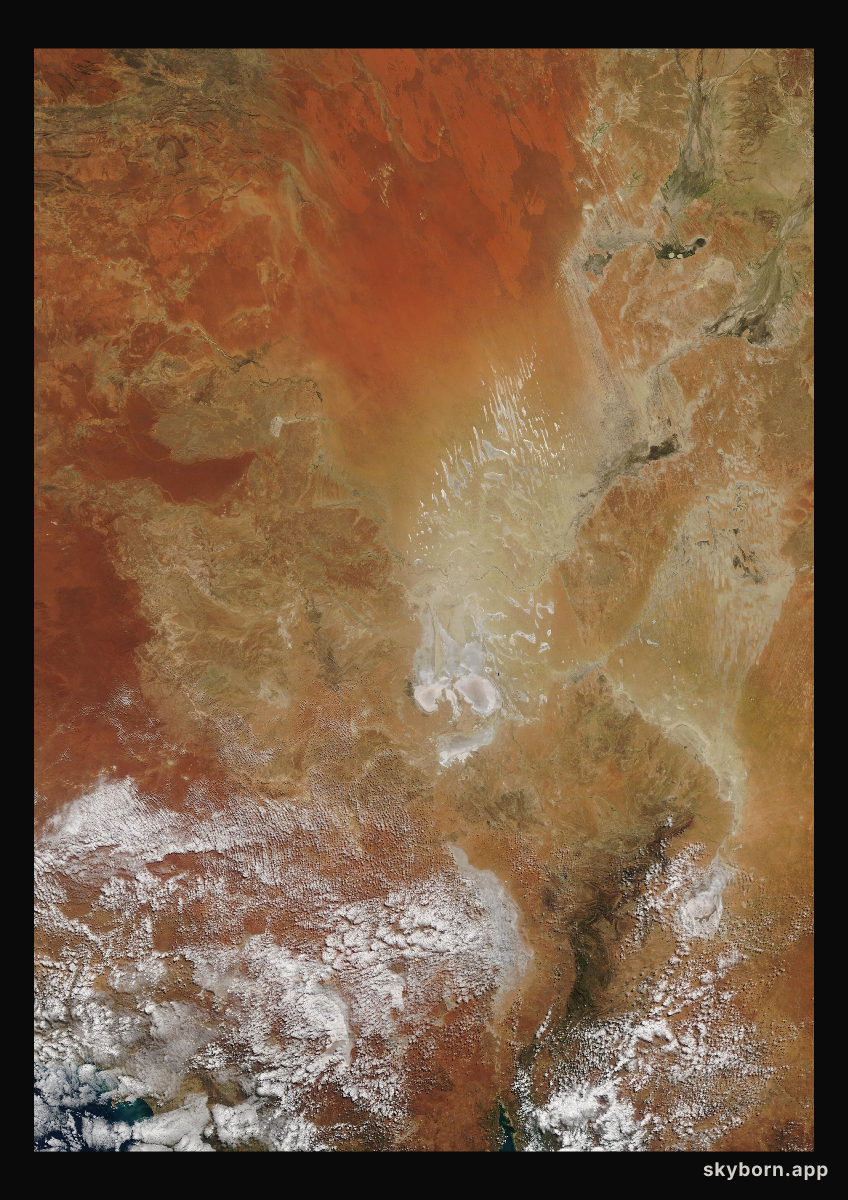 The Earth on 10 August 2005 · Lake Eyre, Australia