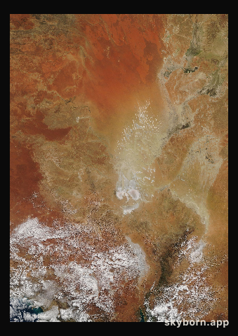 The Earth on 10 August 2005 · Lake Eyre, Australia