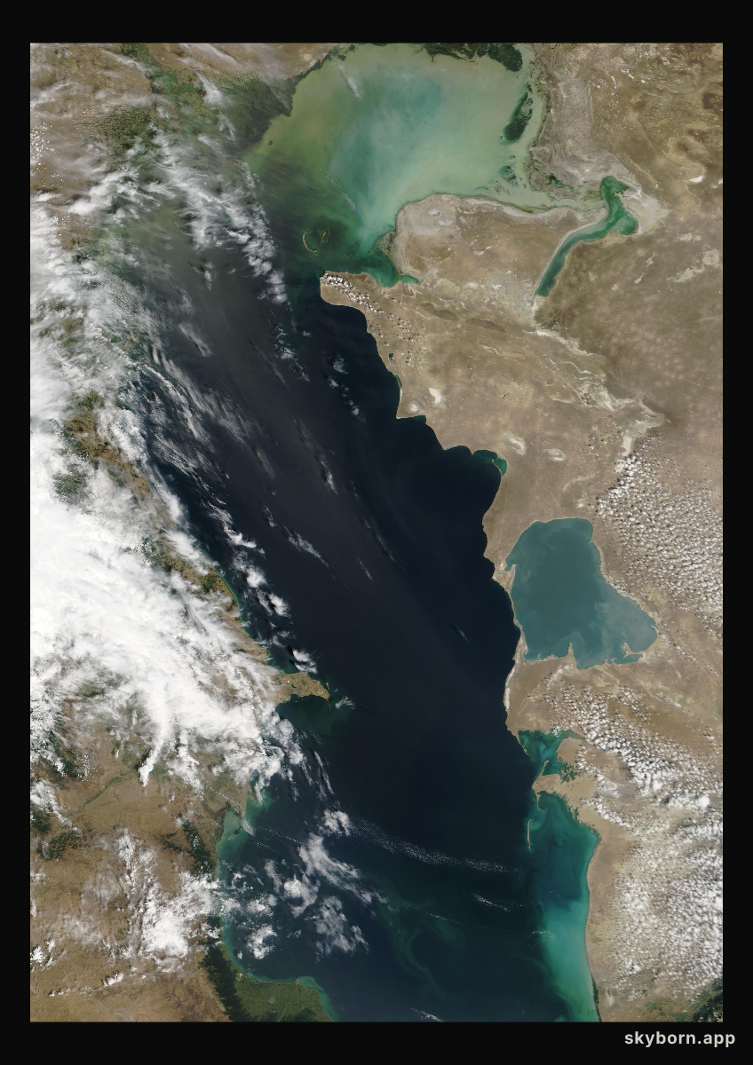 The Earth on 11 August 2005 · Caspian Sea