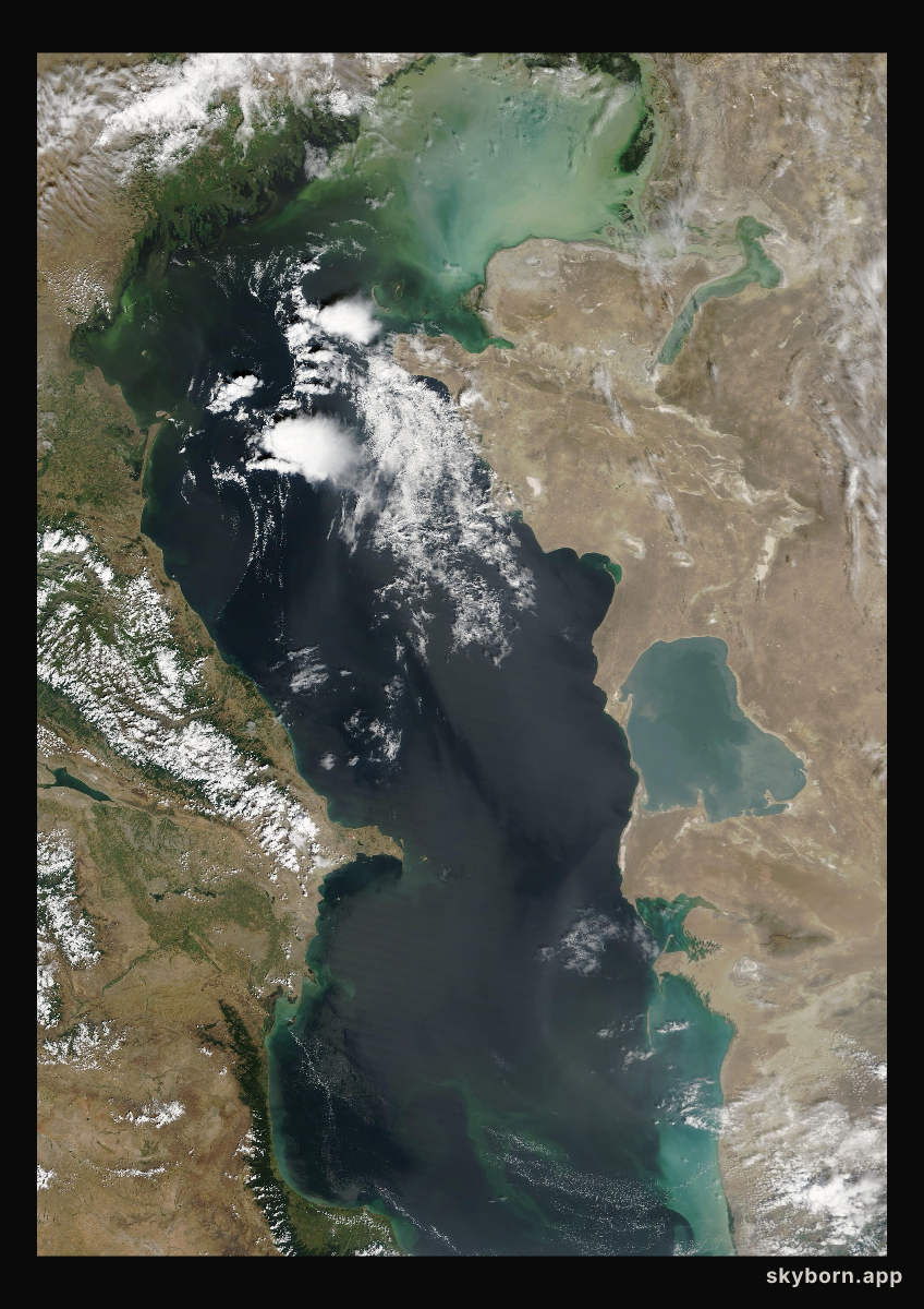 The Earth on 13 August 2005 · Caspian Sea