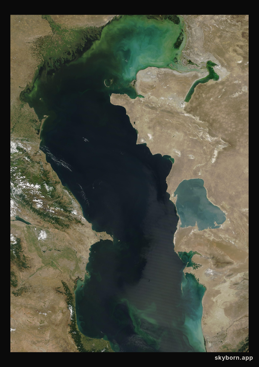 The Earth on 15 August 2005 · Caspian Sea