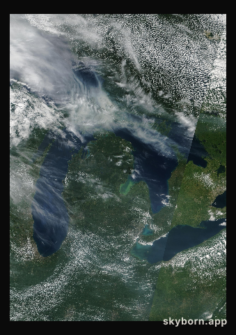 The Earth on 17 August 2005 · Great Lakes