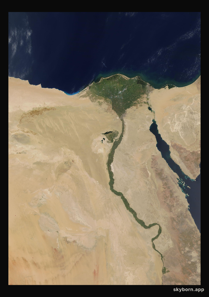 The Earth on 23 August 2005 · Nile Delta and Sinai