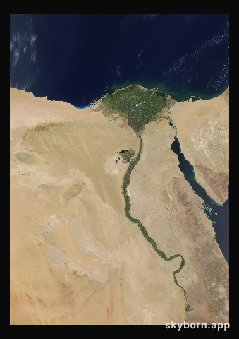 The Earth on 23 August 2005 · Nile Delta and Sinai