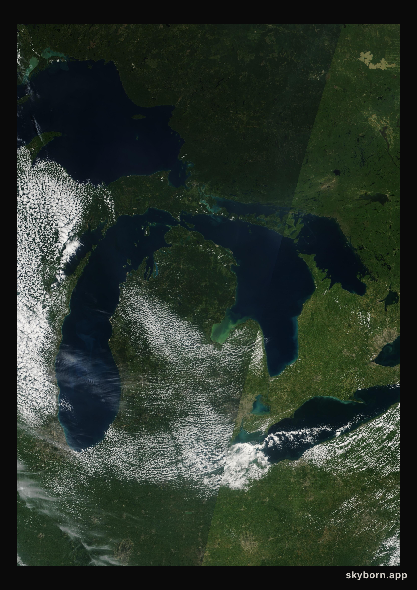 The Earth on 24 August 2005 · Great Lakes
