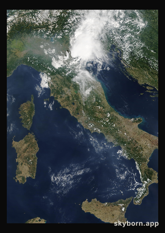 The Earth on 3 September 2005 · Italy and the Adriatic