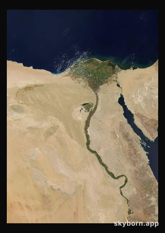 The Earth on 8 September 2005 · Nile Delta and Sinai