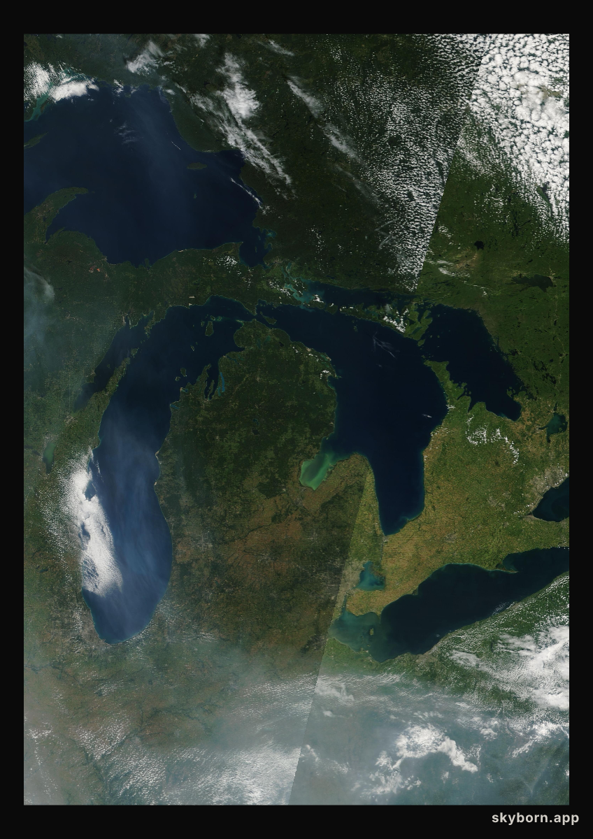 The Earth on 9 September 2005 · Great Lakes