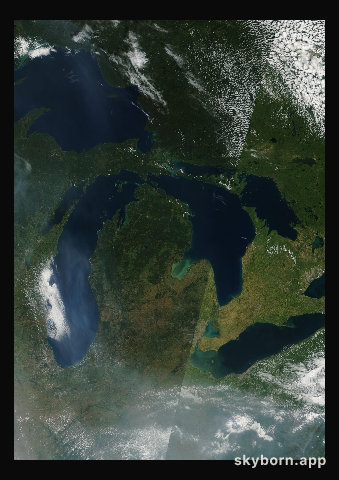The Earth on 9 September 2005 · Great Lakes