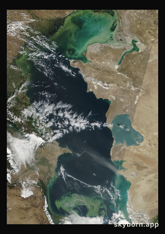 The Earth on 10 September 2005 · Caspian Sea