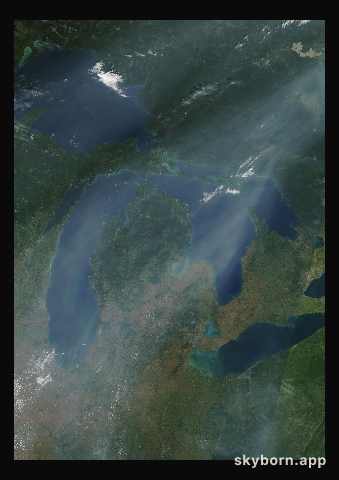 The Earth on 11 September 2005 · Great Lakes
