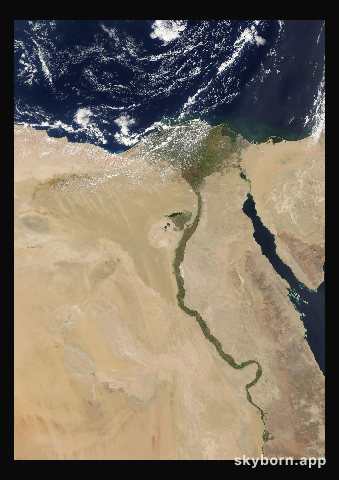 The Earth on 17 September 2005 · Nile Delta and Sinai