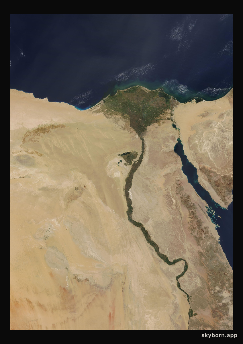 The Earth on 20 September 2005 · Nile Delta and Sinai