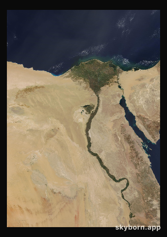 The Earth on 20 September 2005 · Nile Delta and Sinai