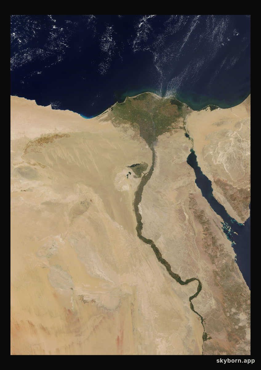 The Earth on 22 September 2005 · Nile Delta and Sinai