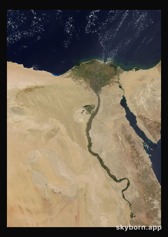 The Earth on 22 September 2005 · Nile Delta and Sinai