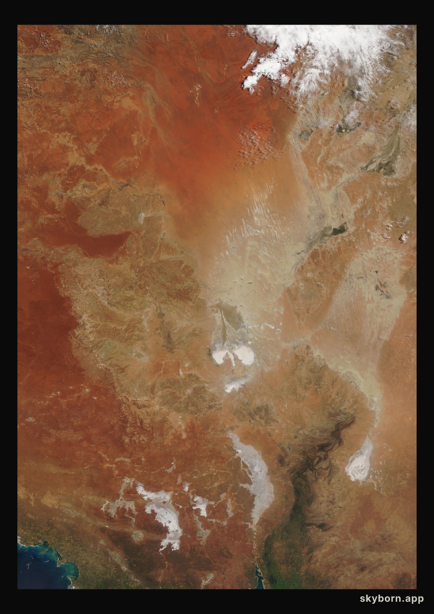 The Earth on 2 October 2005 · Lake Eyre, Australia