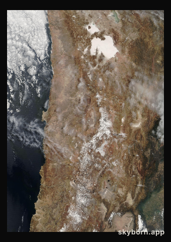 The Earth on 3 October 2005 · Atacama and the Andes