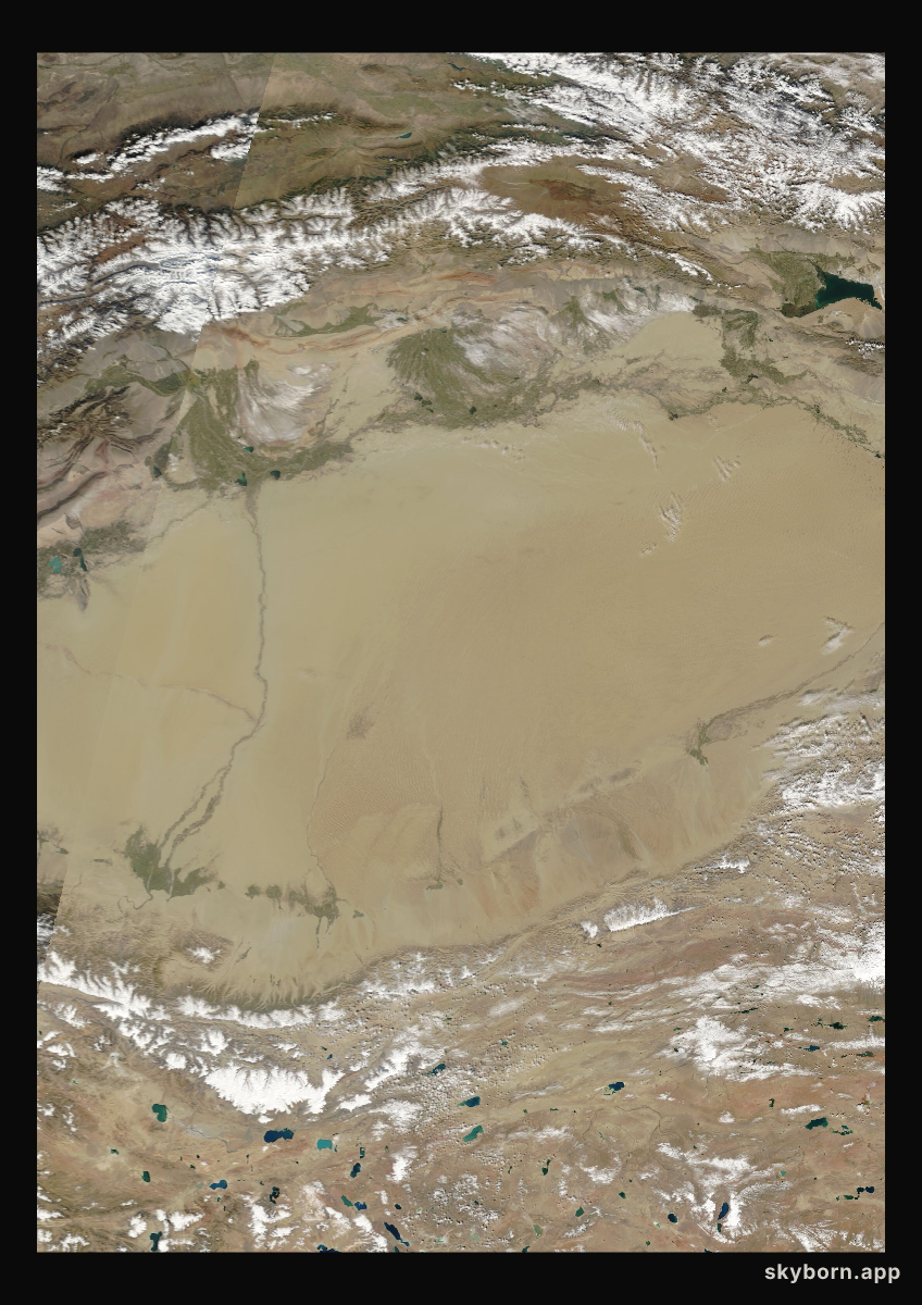 The Earth on 5 October 2005 · Taklamakan Desert