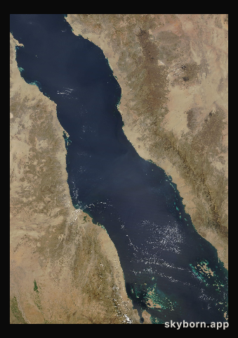 The Earth on 14 October 2005 · Red Sea